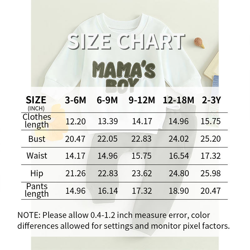 Baby Boy's Sweatshirt Set, 2-Piece, Round Neck