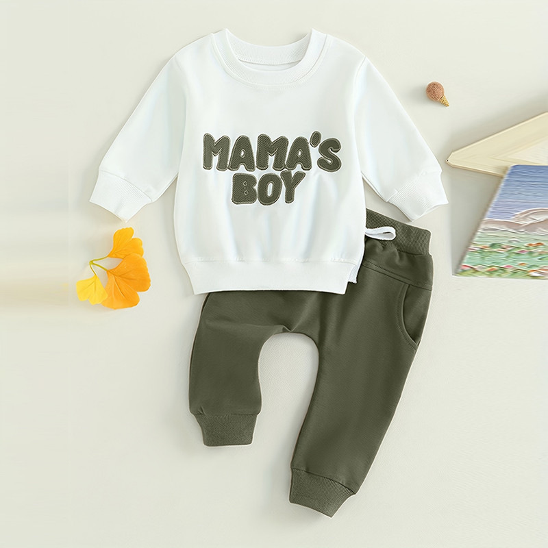 Baby Boy's Sweatshirt Set, 2-Piece, Round Neck