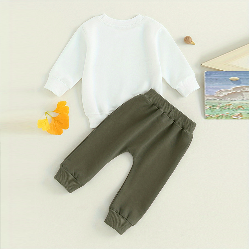 Baby Boy's Sweatshirt Set, 2-Piece, Round Neck