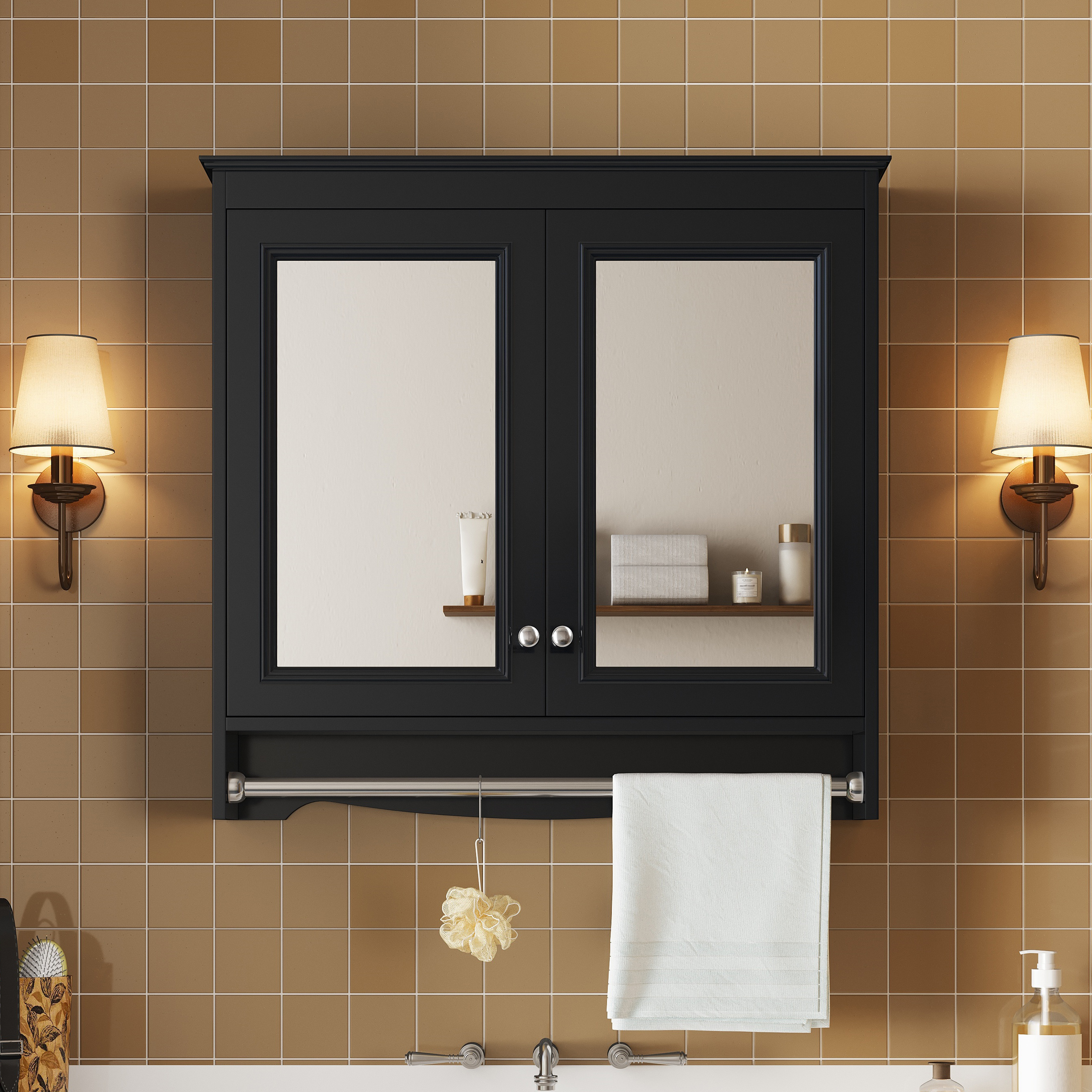 30 Inch Wall Mounted Bathroom Mirror Cabinet
