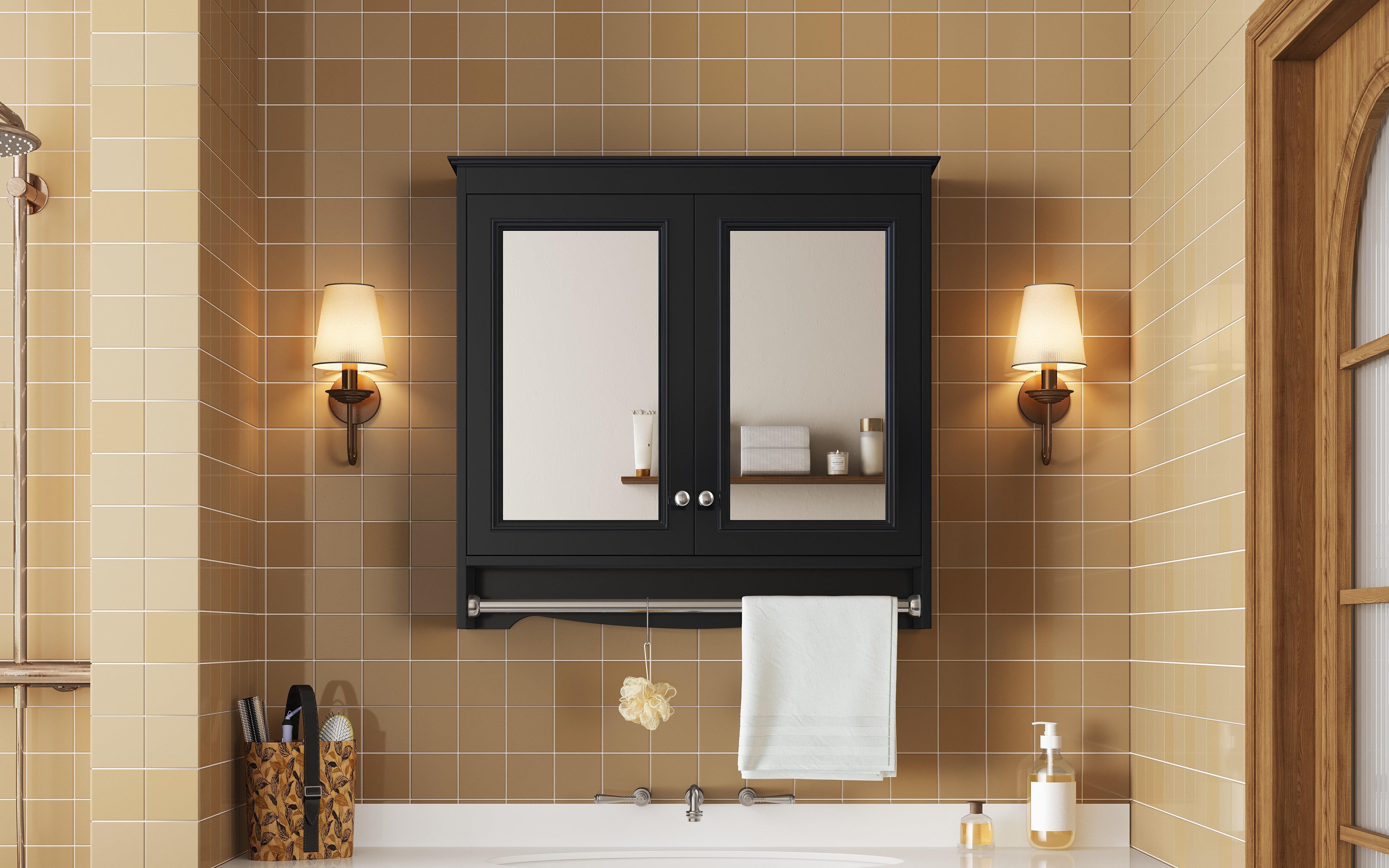 30 Inch Wall Mounted Bathroom Mirror Cabinet
