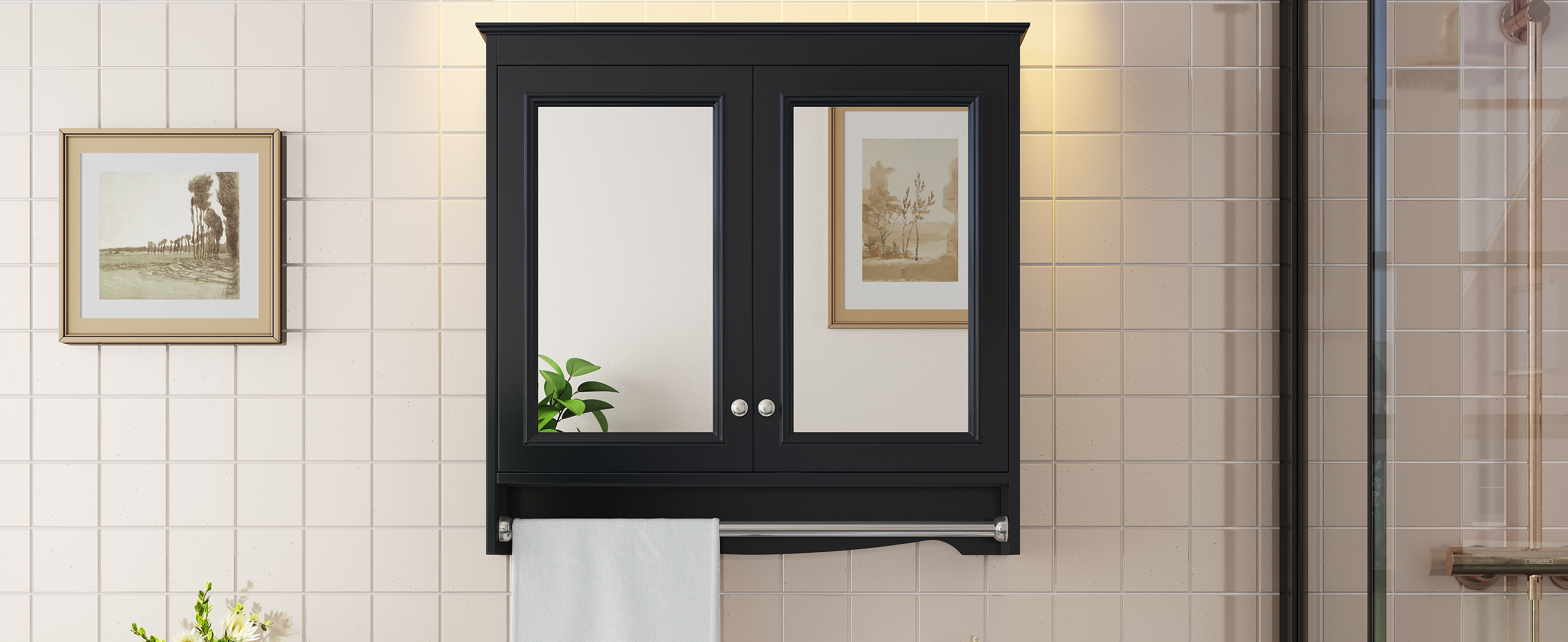 30 Inch Wall Mounted Bathroom Mirror Cabinet