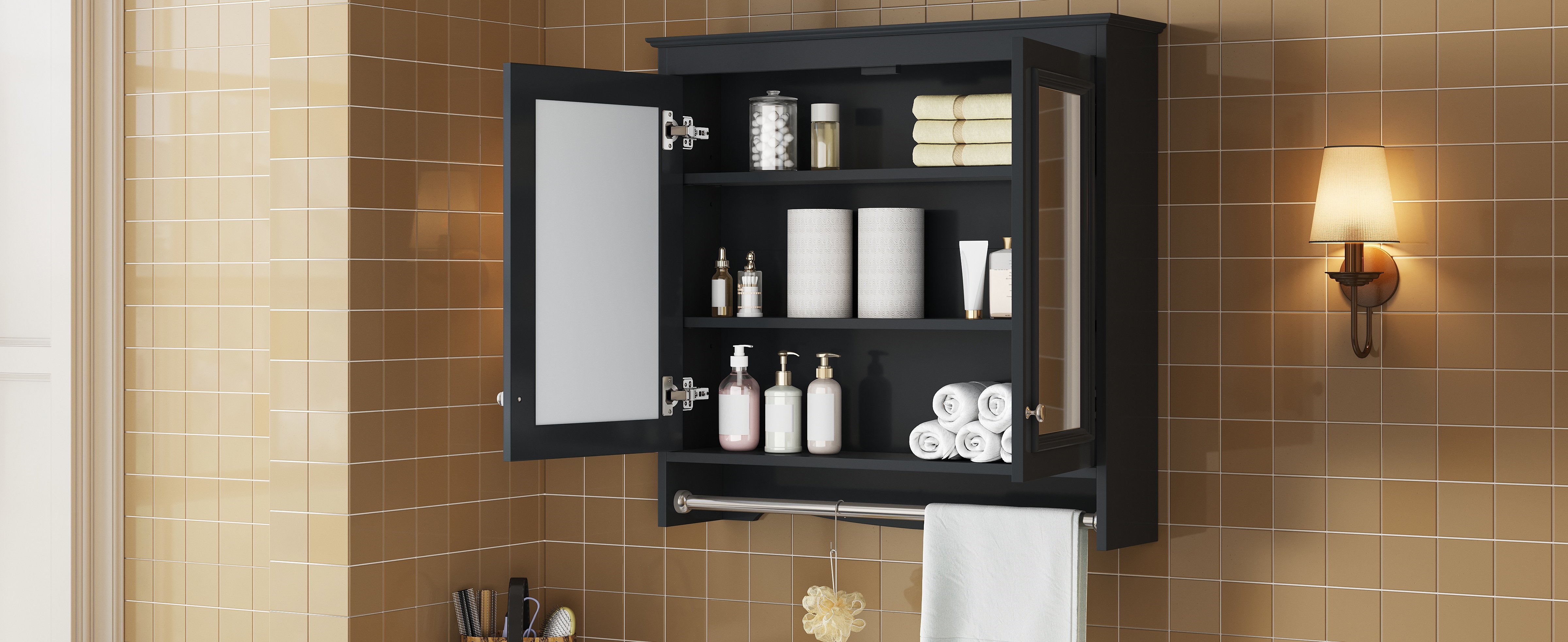 30 Inch Wall Mounted Bathroom Mirror Cabinet