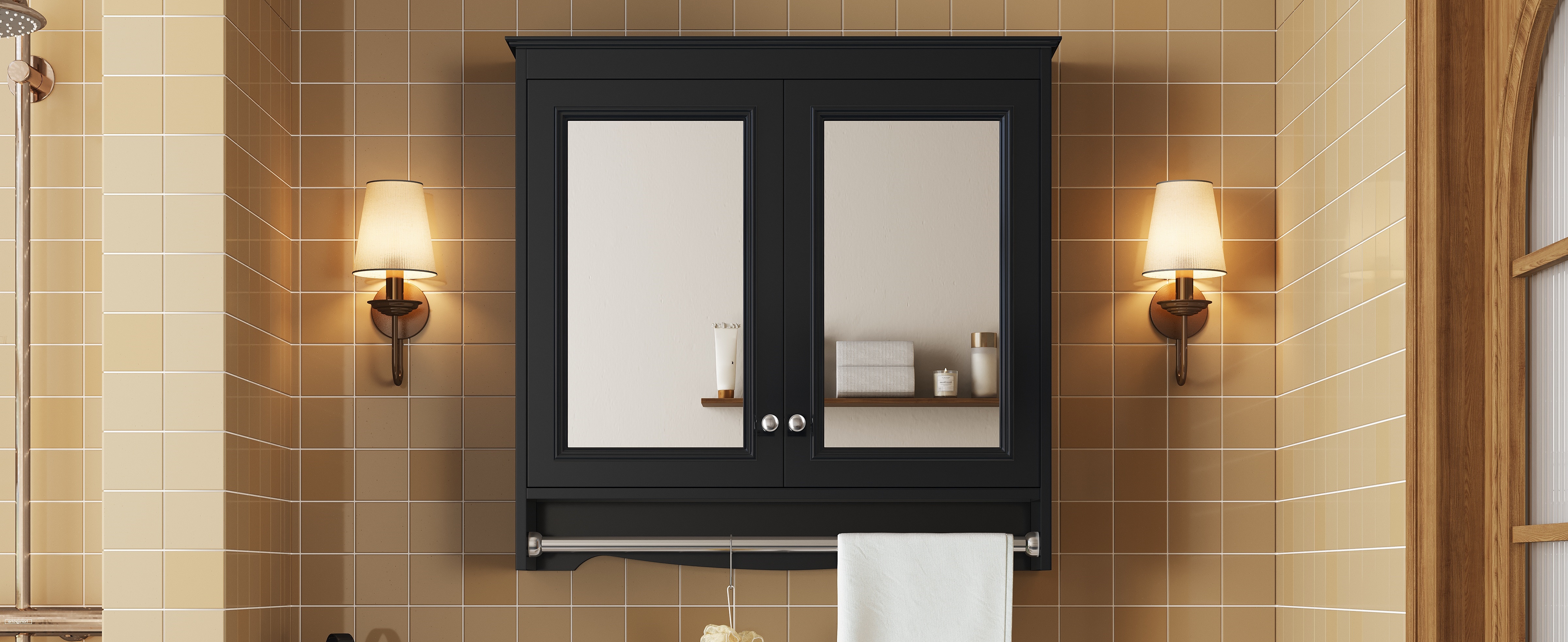 30 Inch Wall Mounted Bathroom Mirror Cabinet