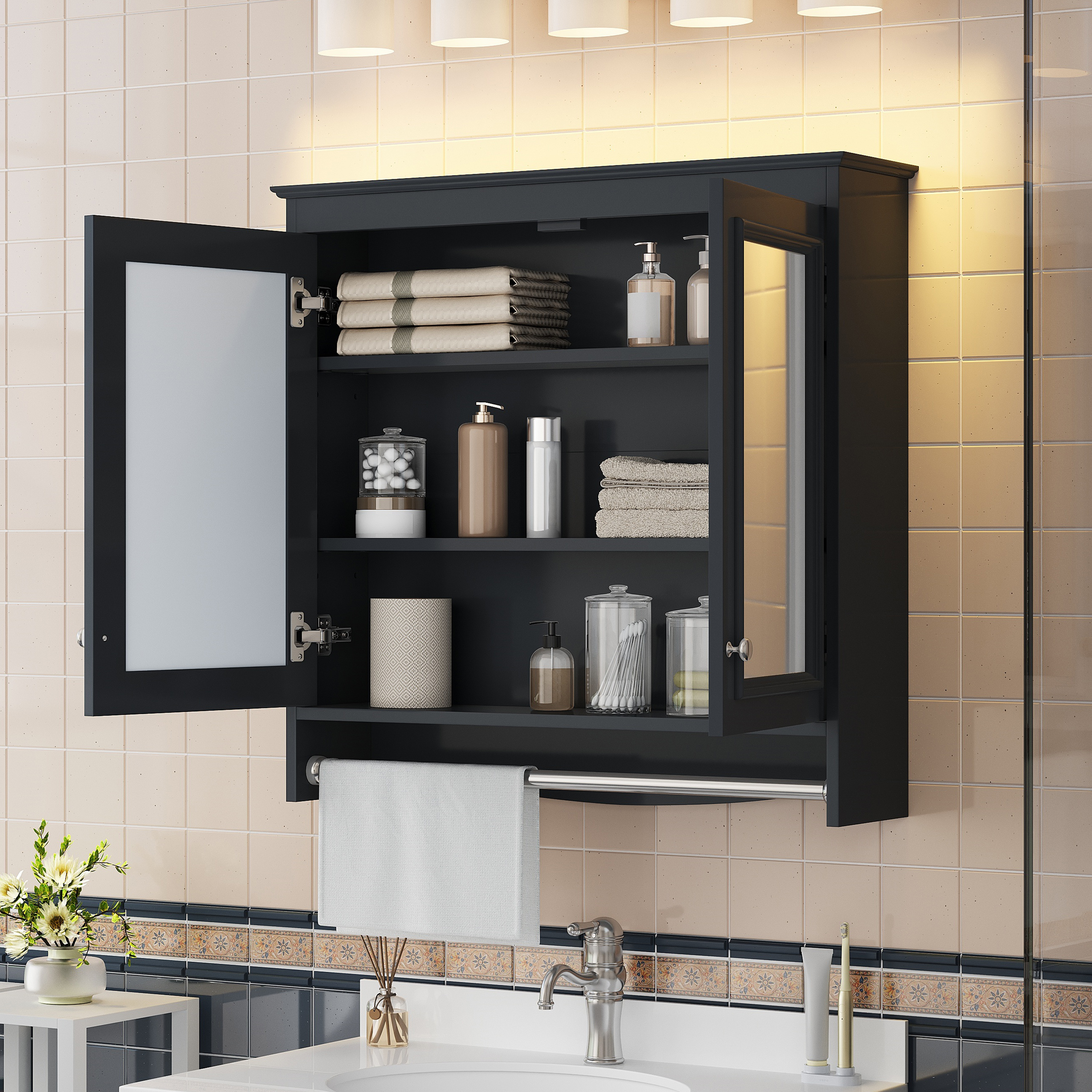 30 Inch Wall Mounted Bathroom Mirror Cabinet