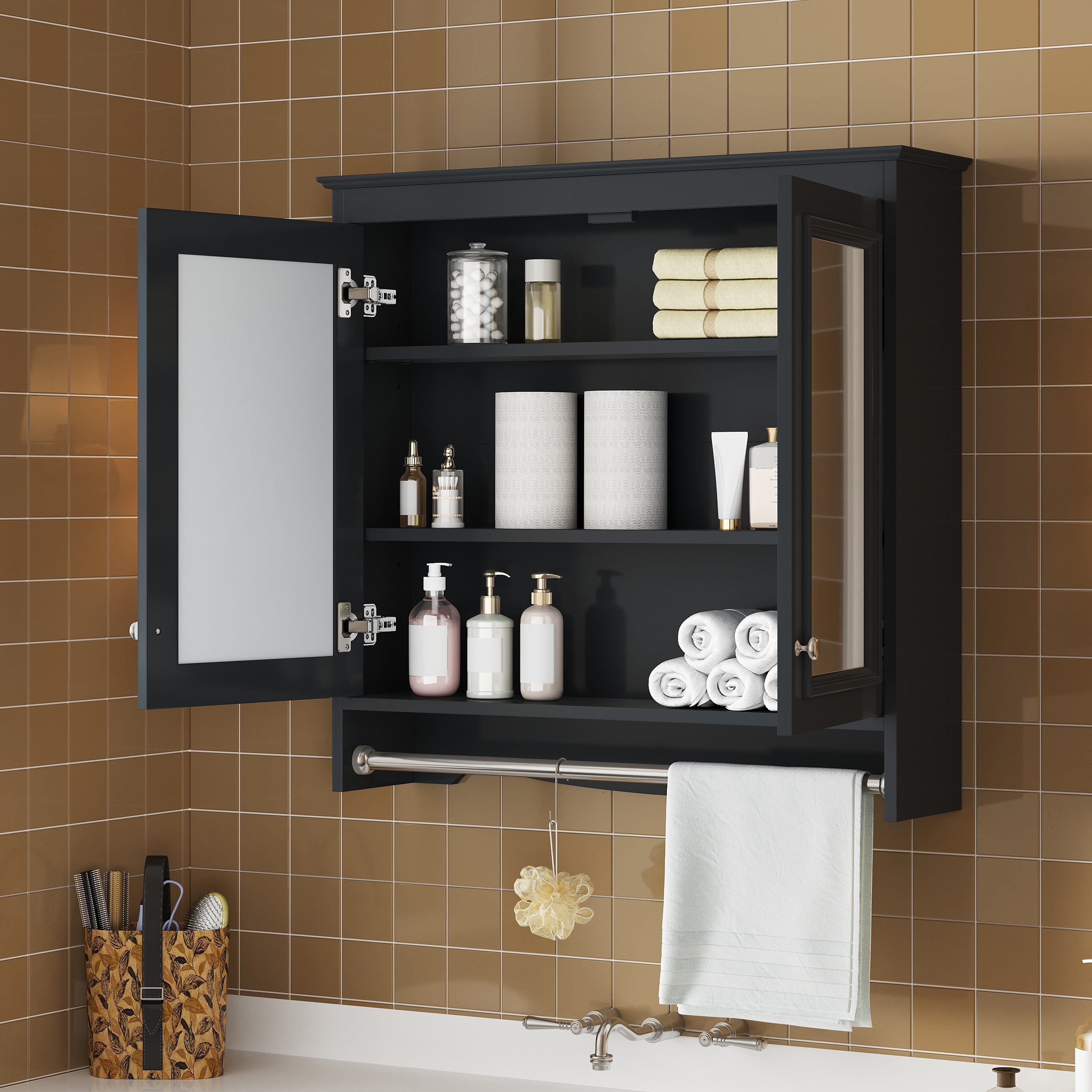 30 Inch Wall Mounted Bathroom Mirror Cabinet