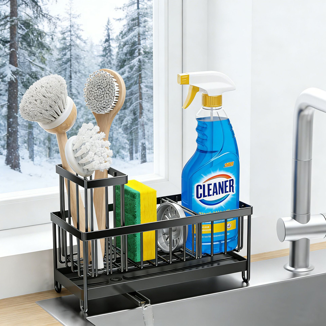 Kitchen Sink Rack Sponge Holder Storage