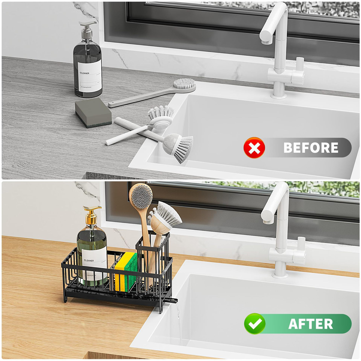 Kitchen Sink Rack Sponge Holder Storage