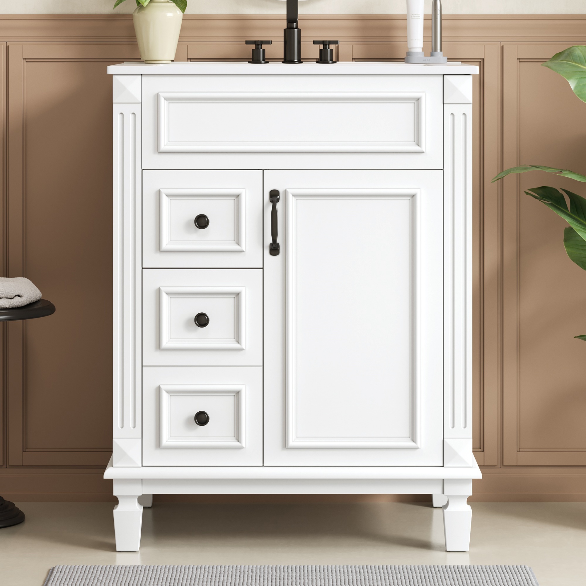 24 Bathroom Vanity Ceramic Sink