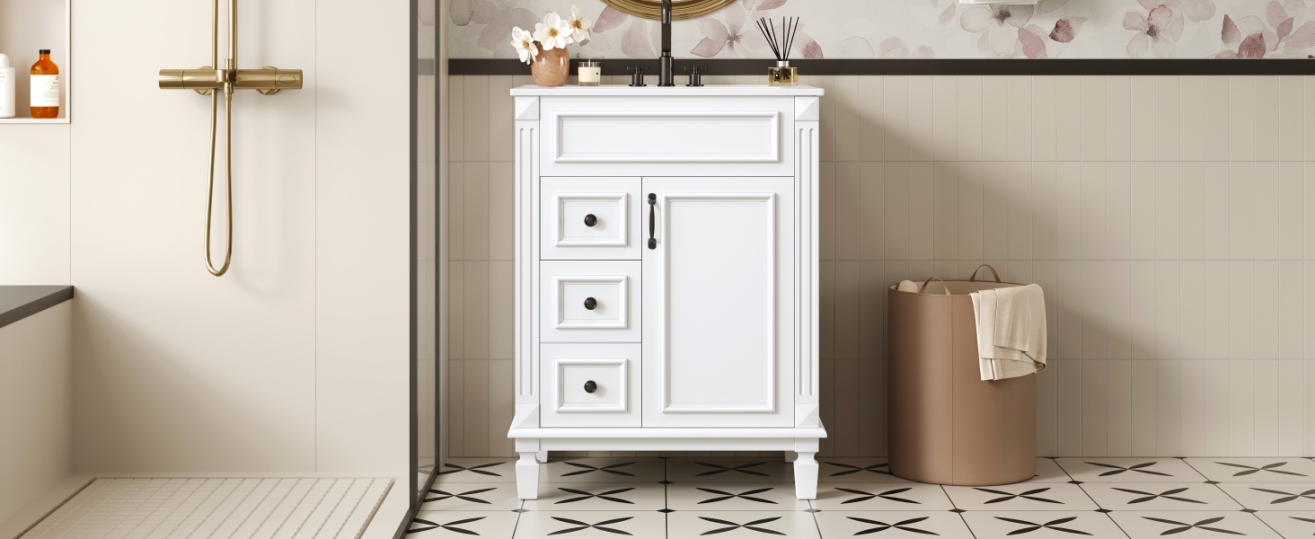 24 Bathroom Vanity Ceramic Sink