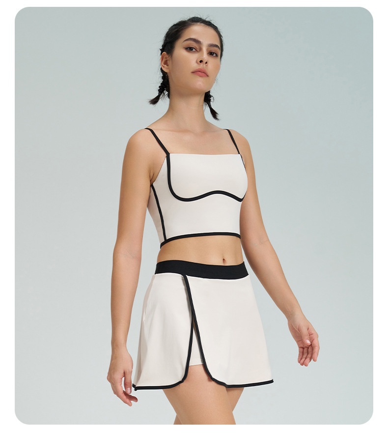 Yoga Tank Top Skirt Set