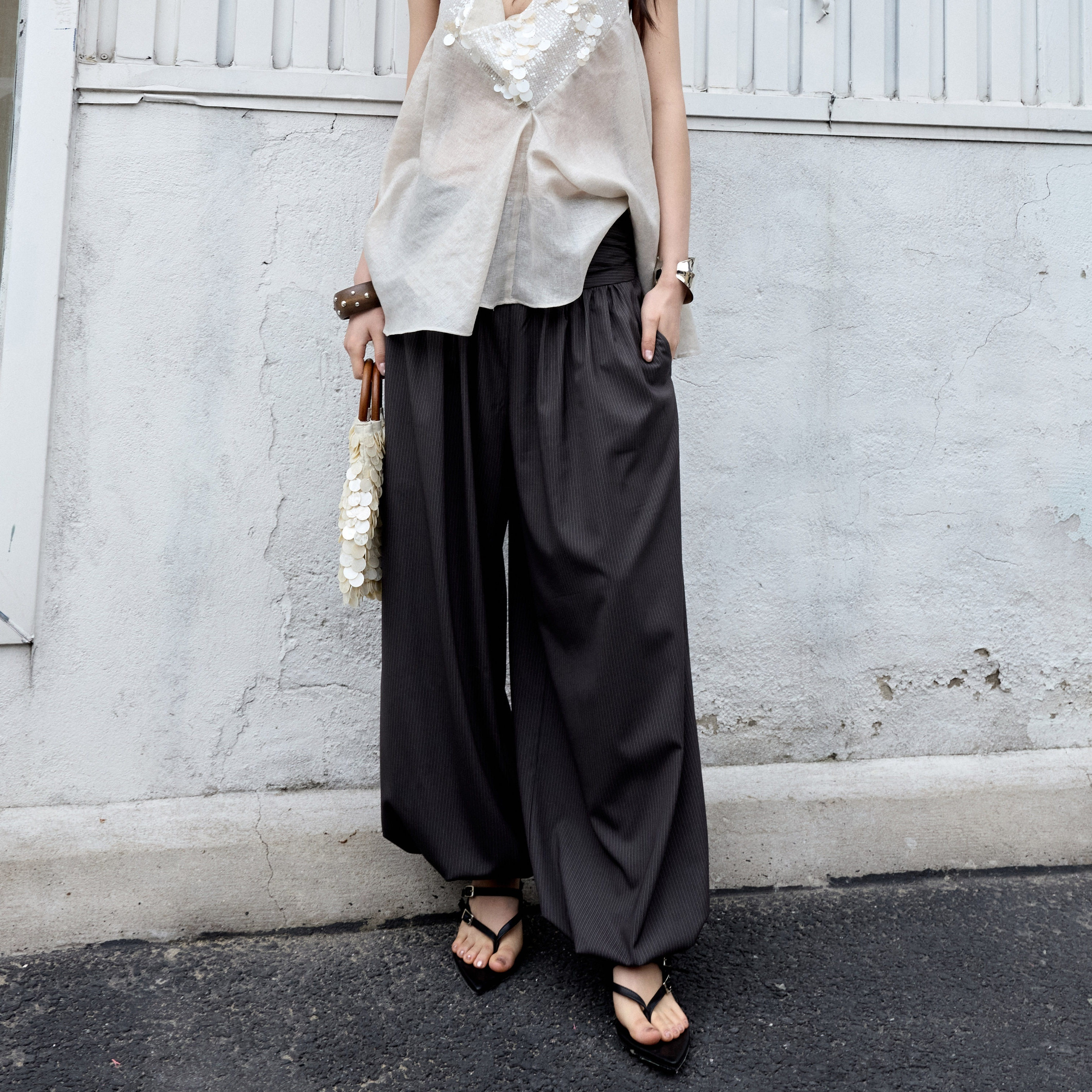 Striped Harem Pants
