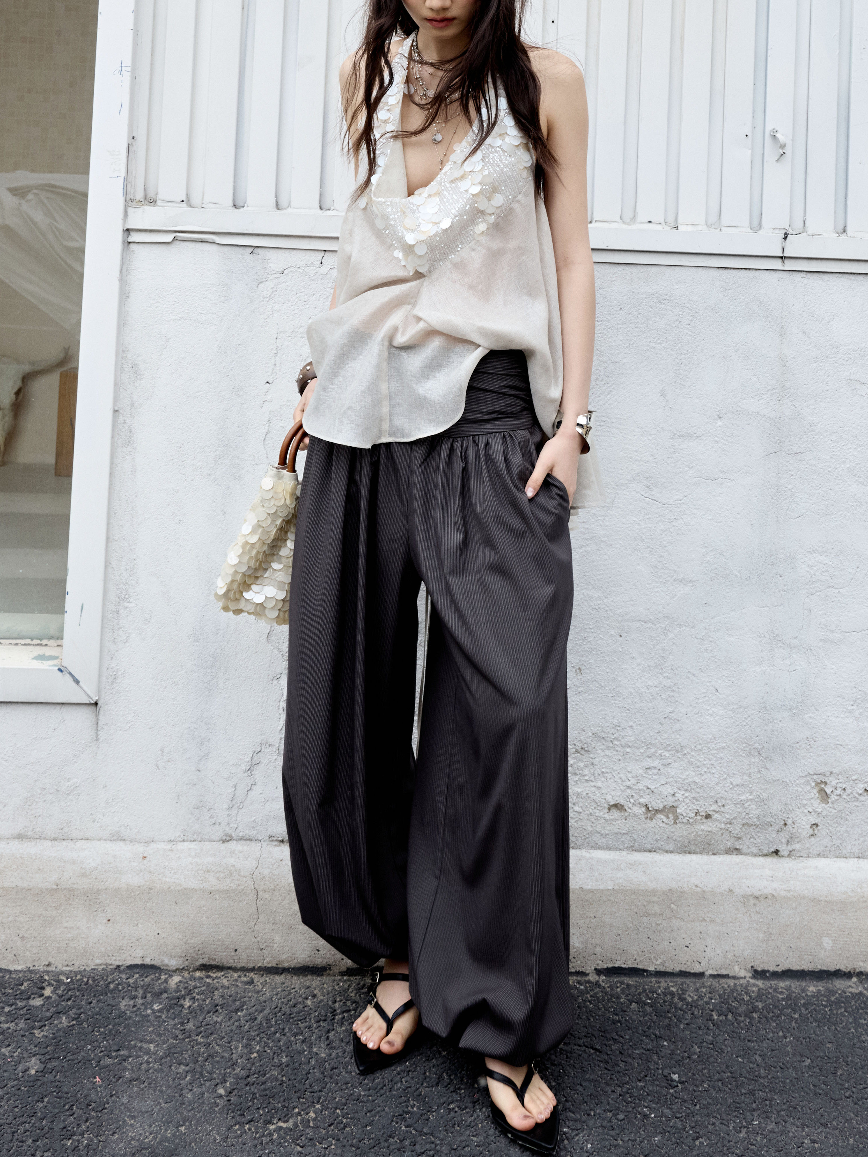 Striped Harem Pants