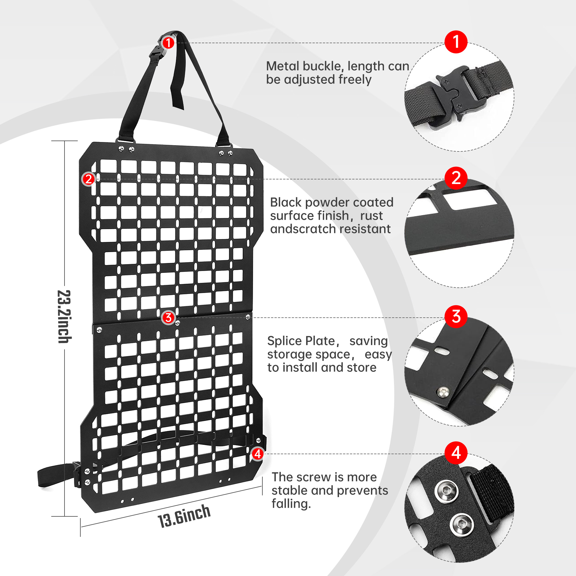 Seat Back Molle Panel