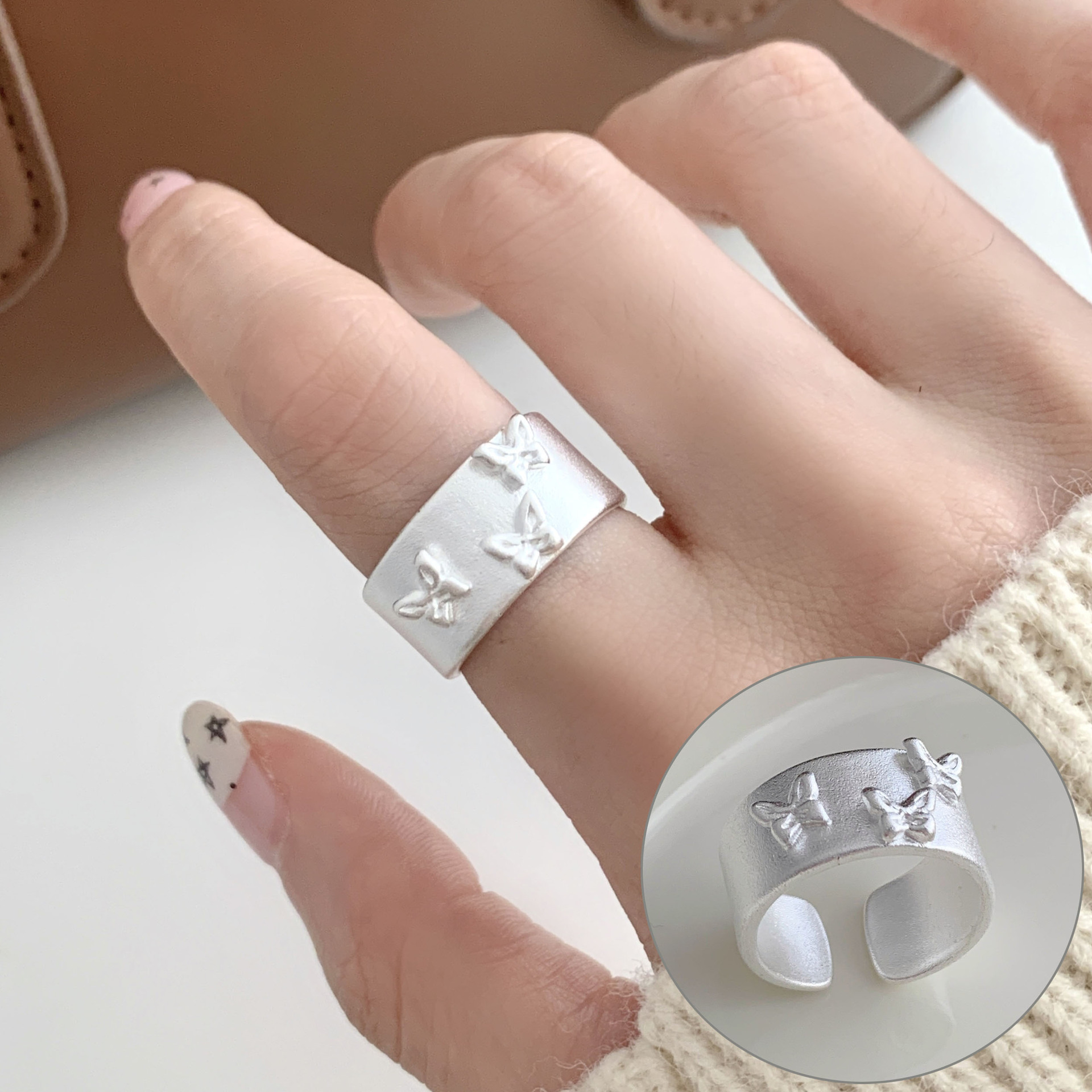 Adjustable Ring Women Fashion Graffiti