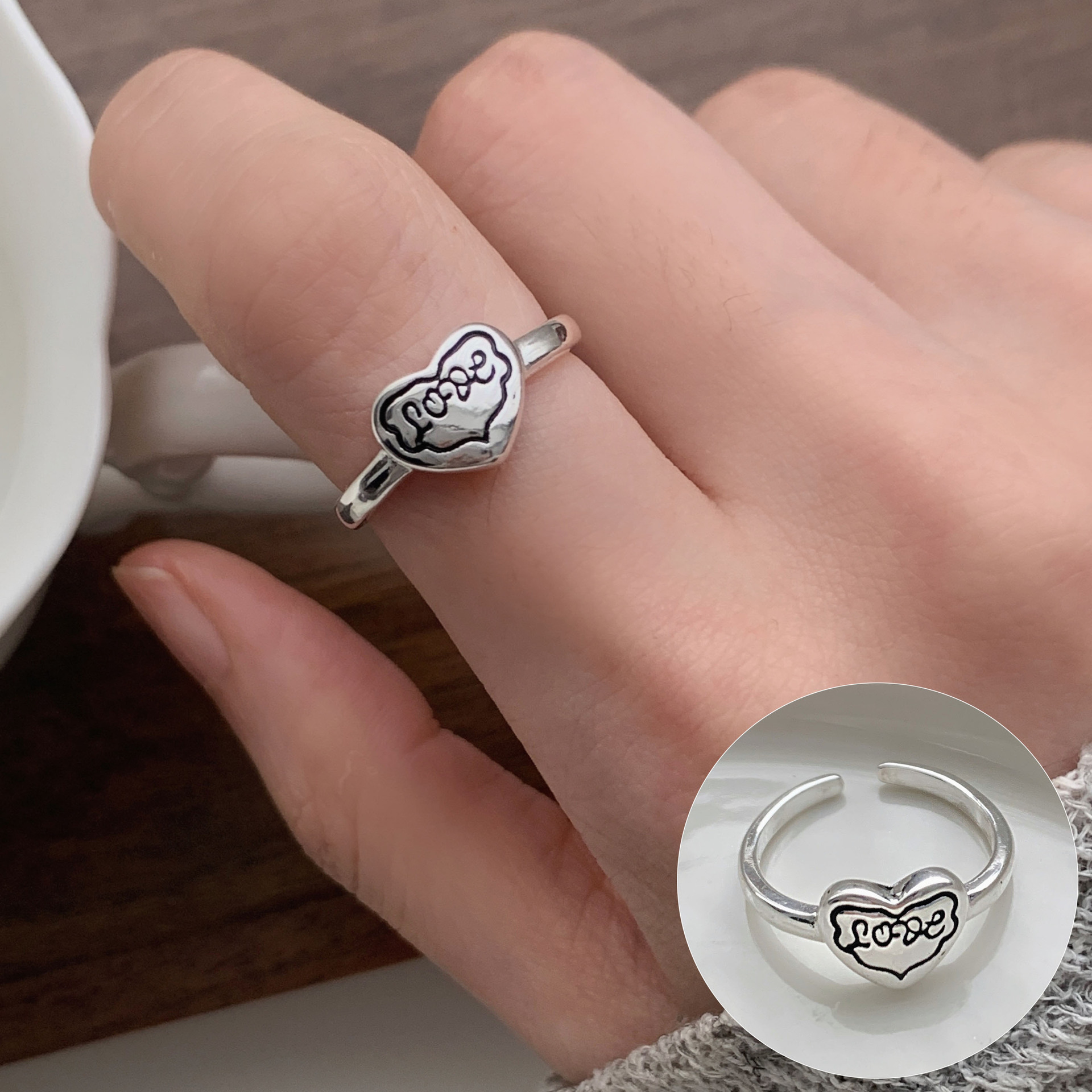 Adjustable Ring Women Fashion Graffiti