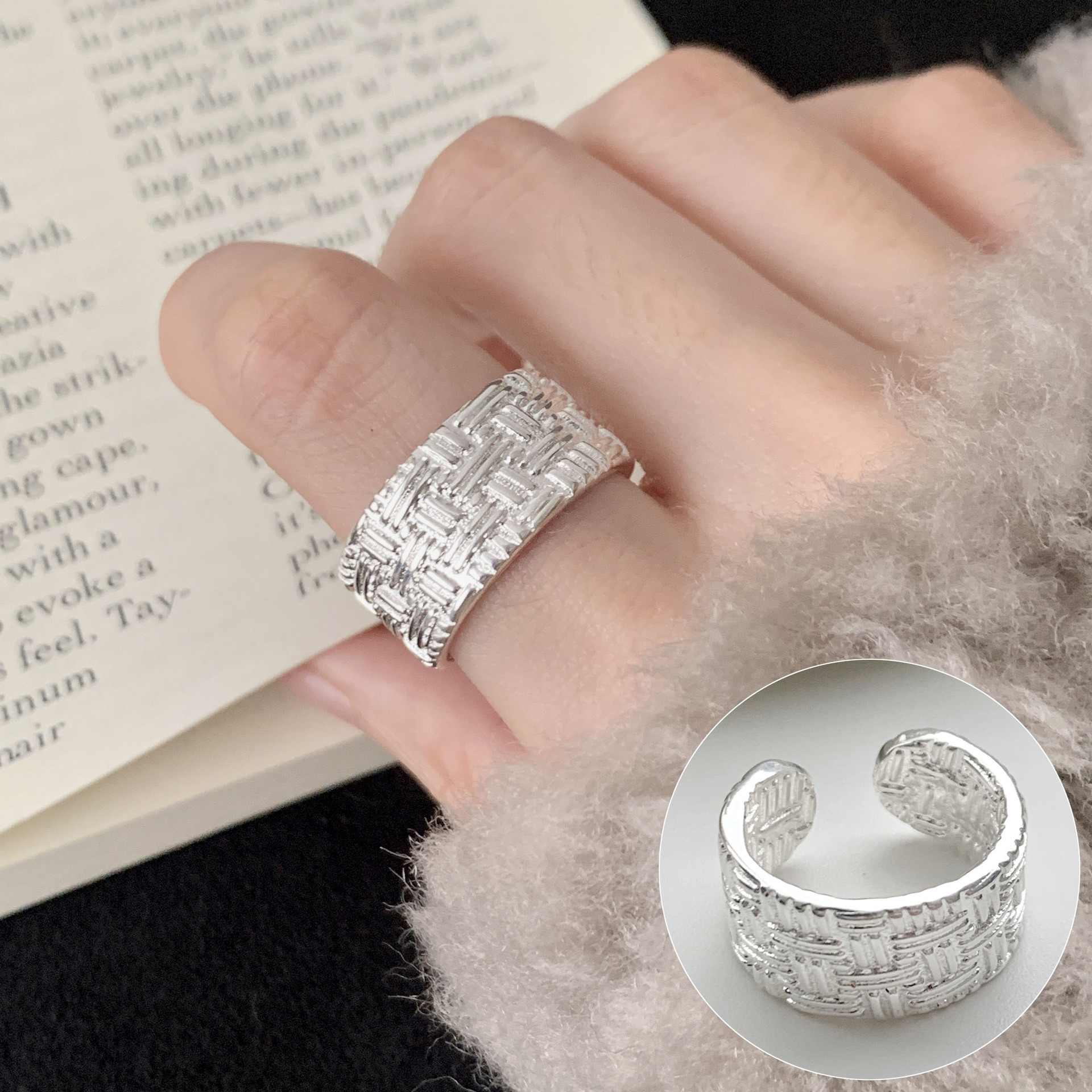 Adjustable Ring Women Fashion Graffiti