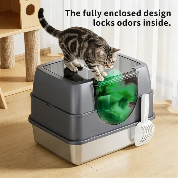 Galaxy Stainless Steel Cat Litter Box