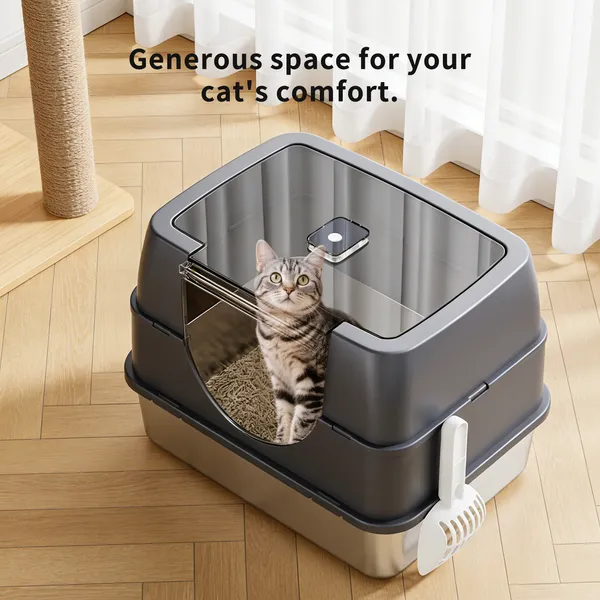 Galaxy Stainless Steel Cat Litter Box