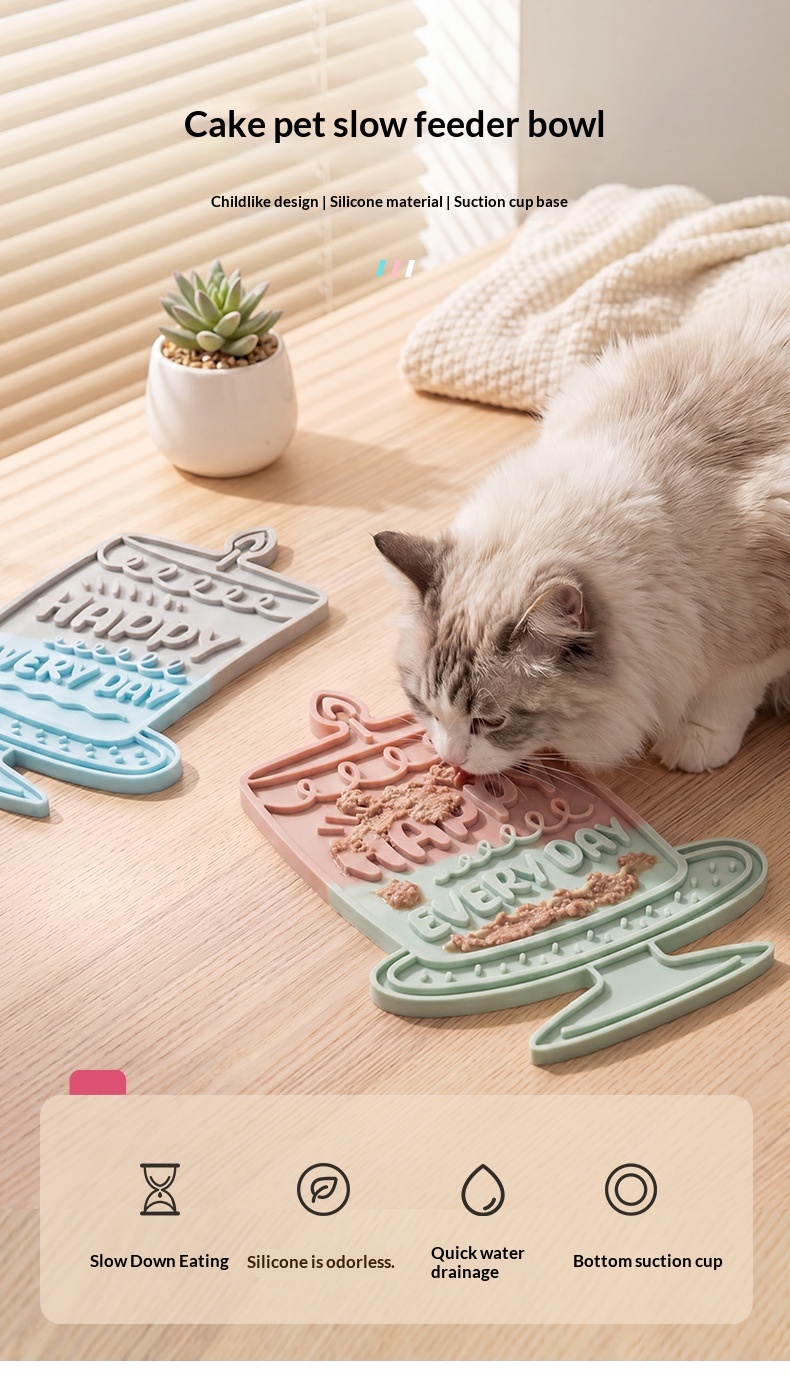 Pet Licking Mat Silicone Pad Cat And Dog Feeding Dish