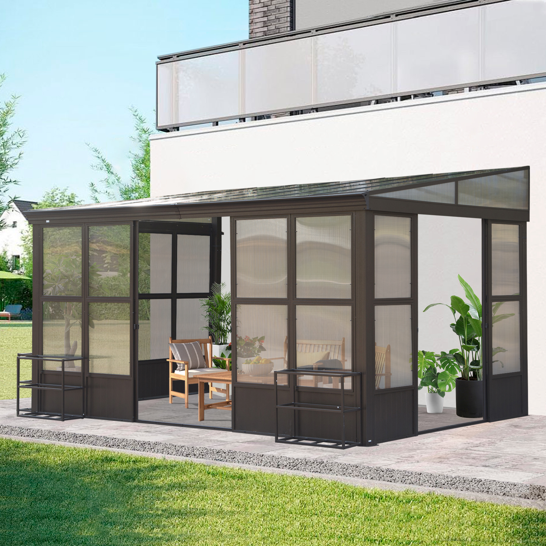 Sunroom, 10x12FT All Season with Detachable Windows