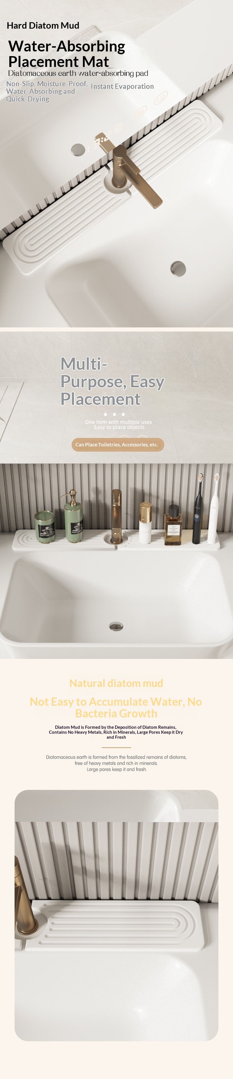 Faucet Shelf Diatomaceous Earth Water-absorbing