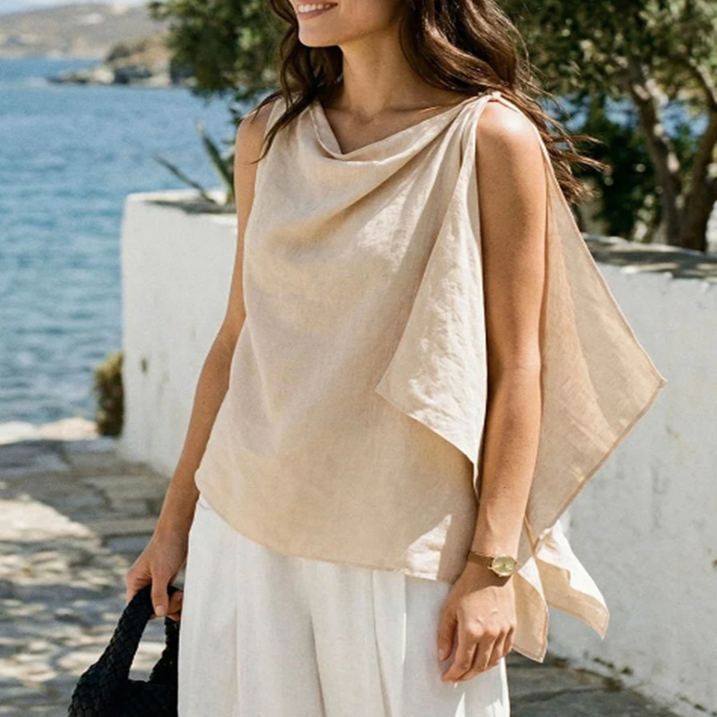 Retro Cotton-linen Top