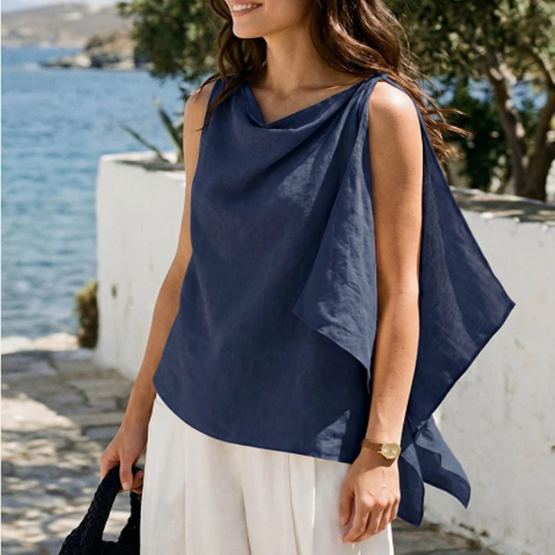 Retro Cotton-linen Top
