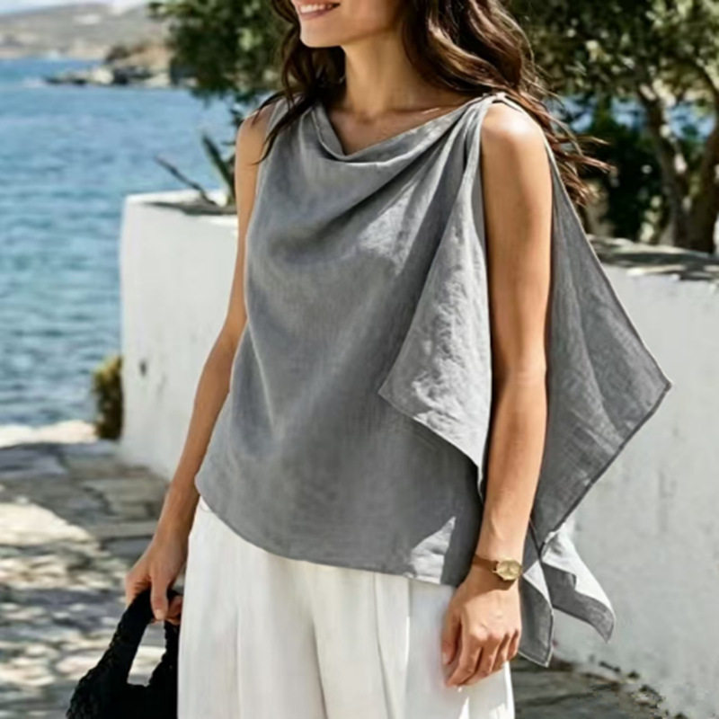 Retro Cotton-linen Top