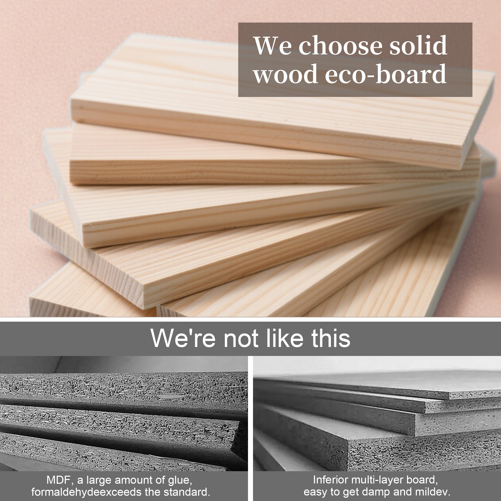 Rotating Full Length Mirror Solid Wood