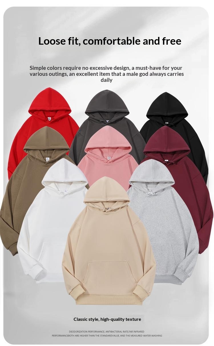 Casual Hooded Sweatshirt Drawstring