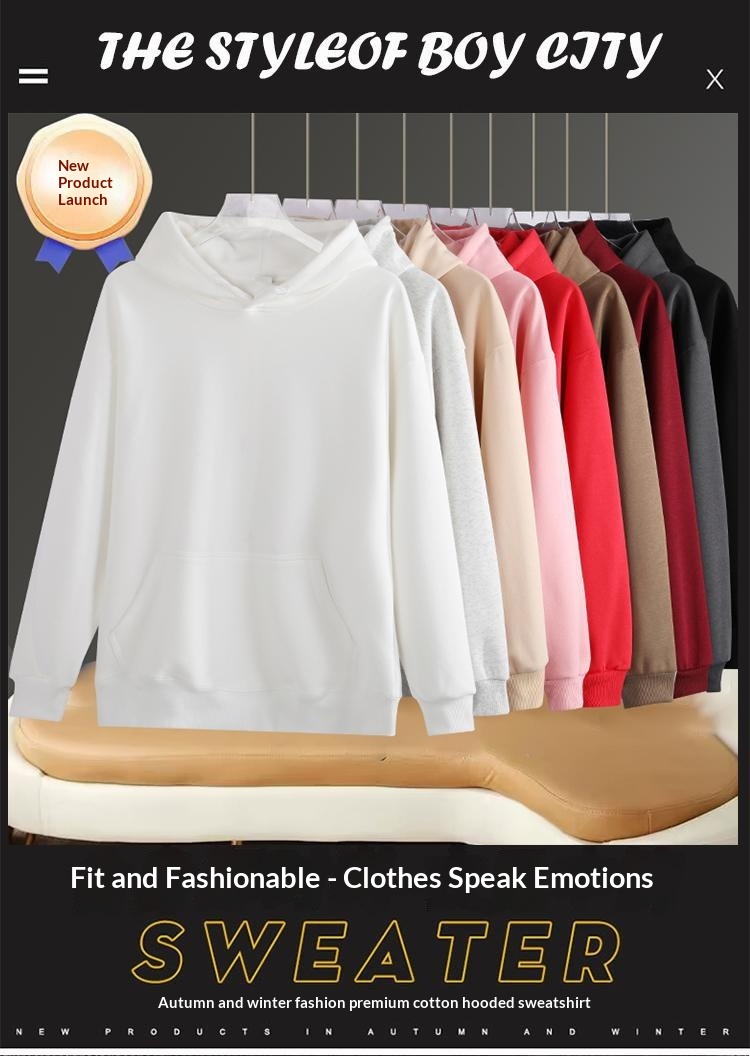 Casual Hooded Sweatshirt Drawstring
