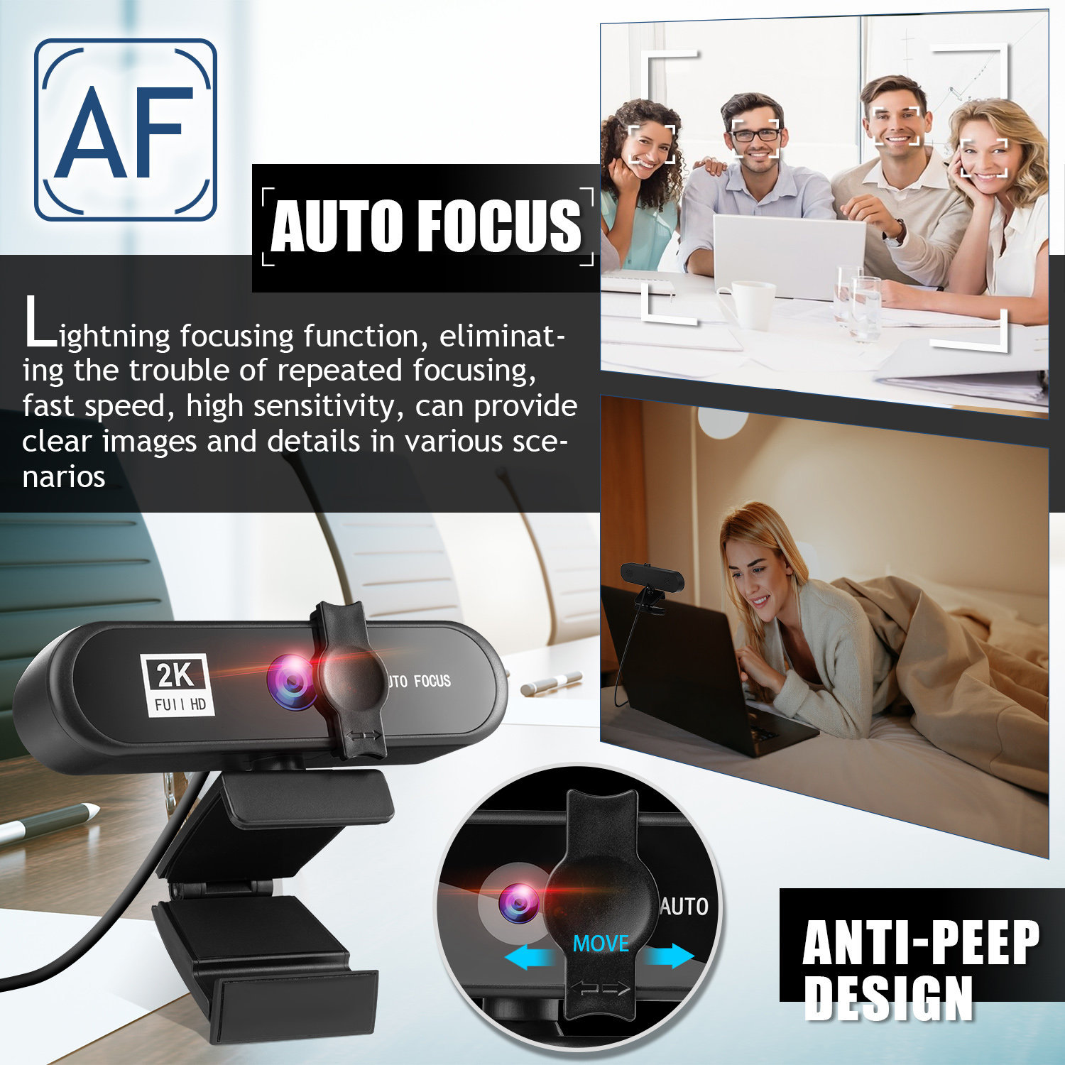 4K Auto Focus Webcam