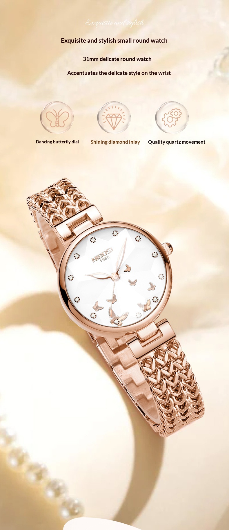 Women's Waterproof Steel Watch