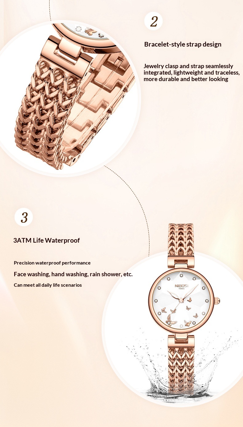 Women's Waterproof Steel Watch