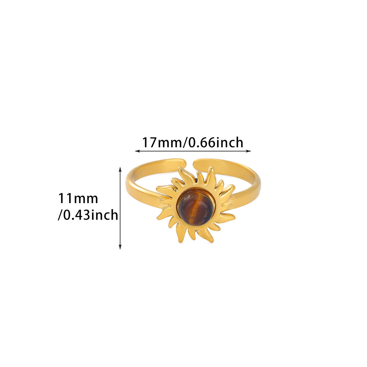 Vintage Ring 18K Gold Plated Stainless Steel