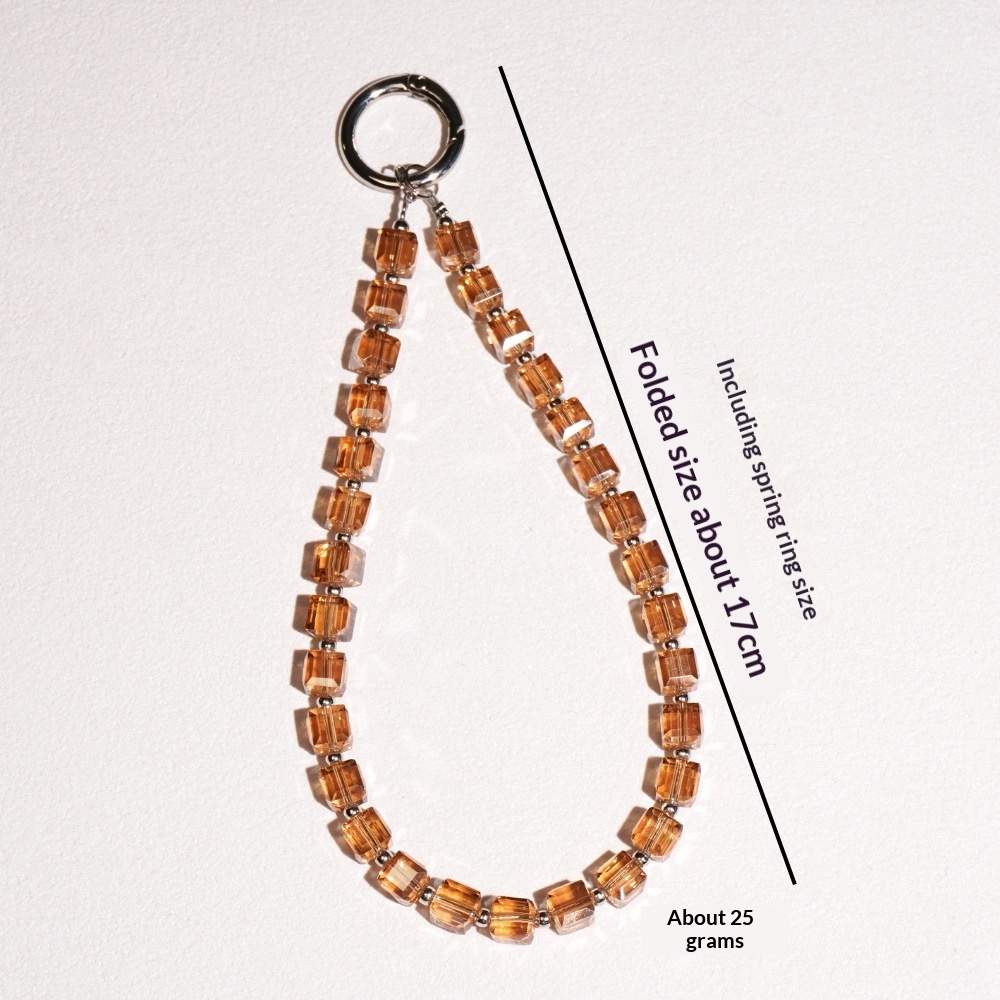 Cubic Crystal Phone Charm Lanyard
