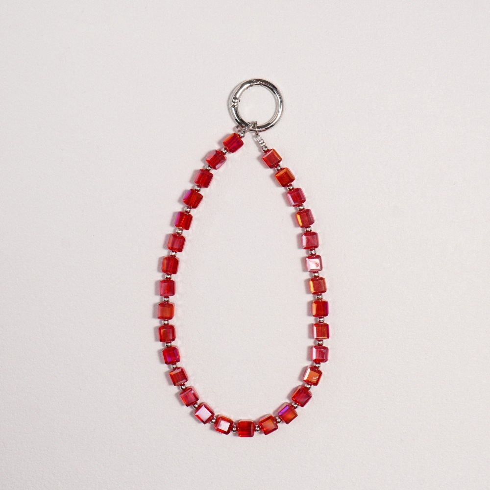 Cubic Crystal Phone Charm Lanyard