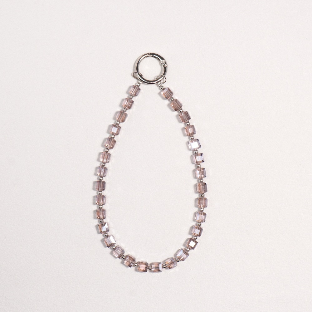 Cubic Crystal Phone Charm Lanyard