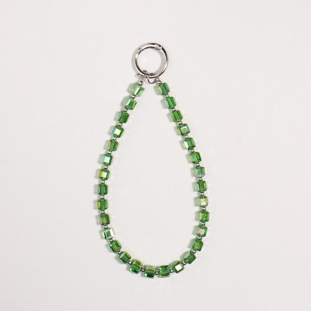 Cubic Crystal Phone Charm Lanyard