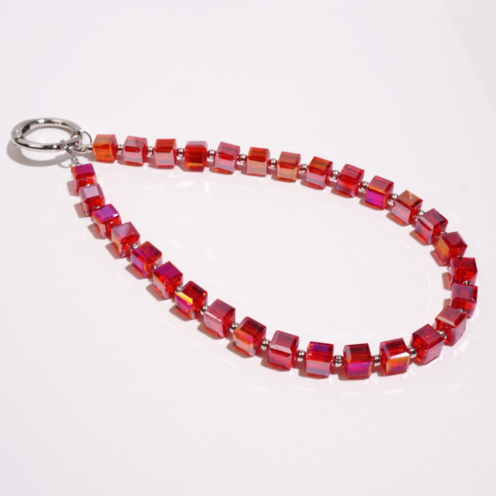 Cubic Crystal Phone Charm Lanyard