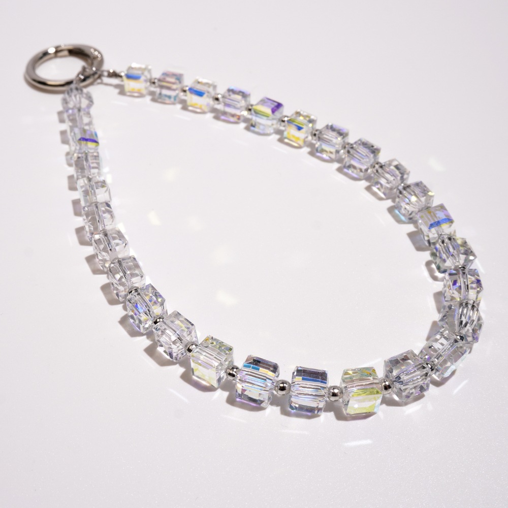 Cubic Crystal Phone Charm Lanyard