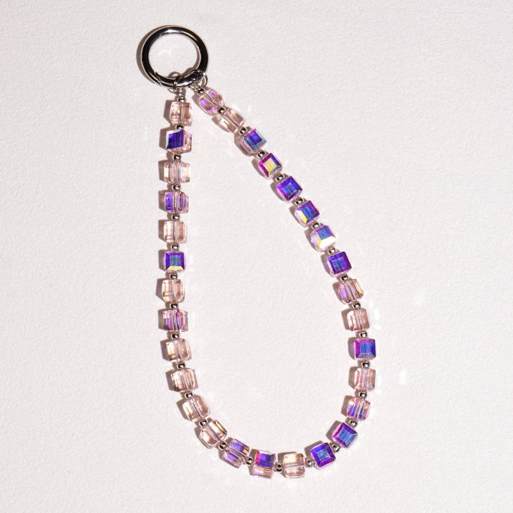 Cubic Crystal Phone Charm Lanyard