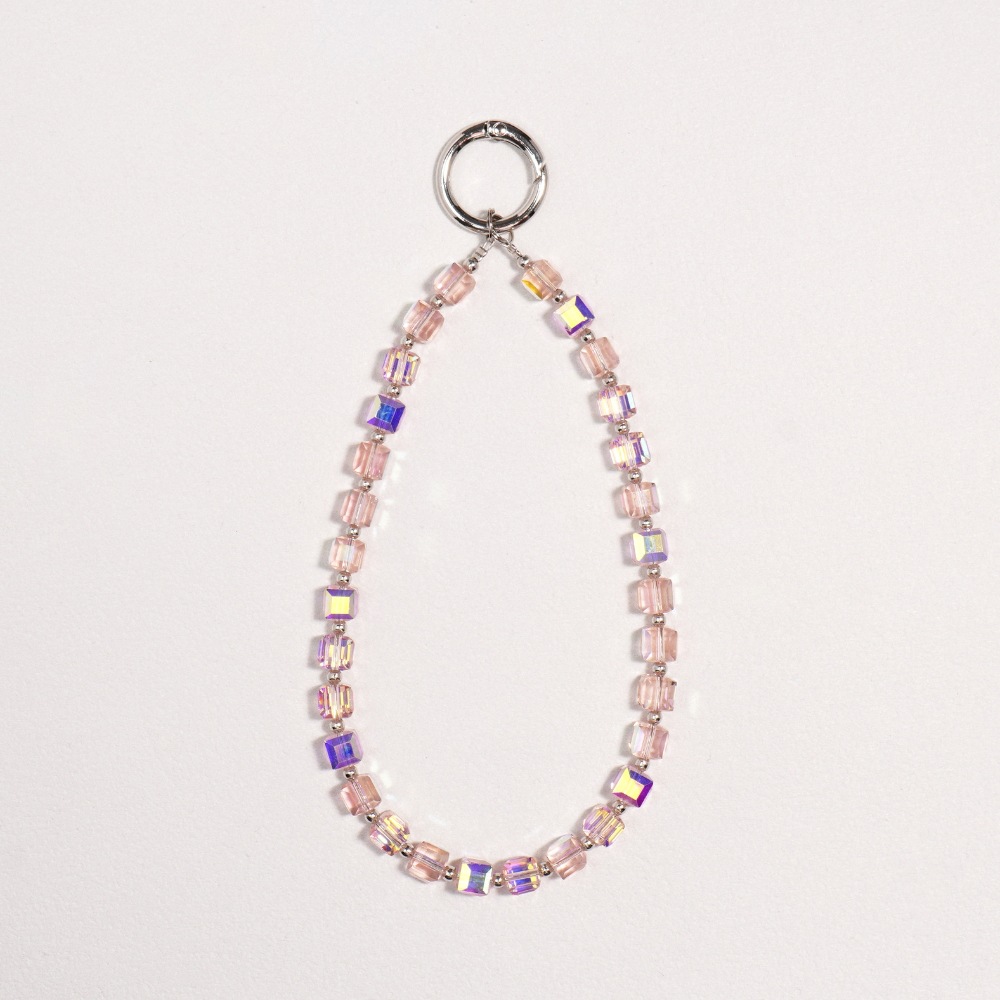 Cubic Crystal Phone Charm Lanyard