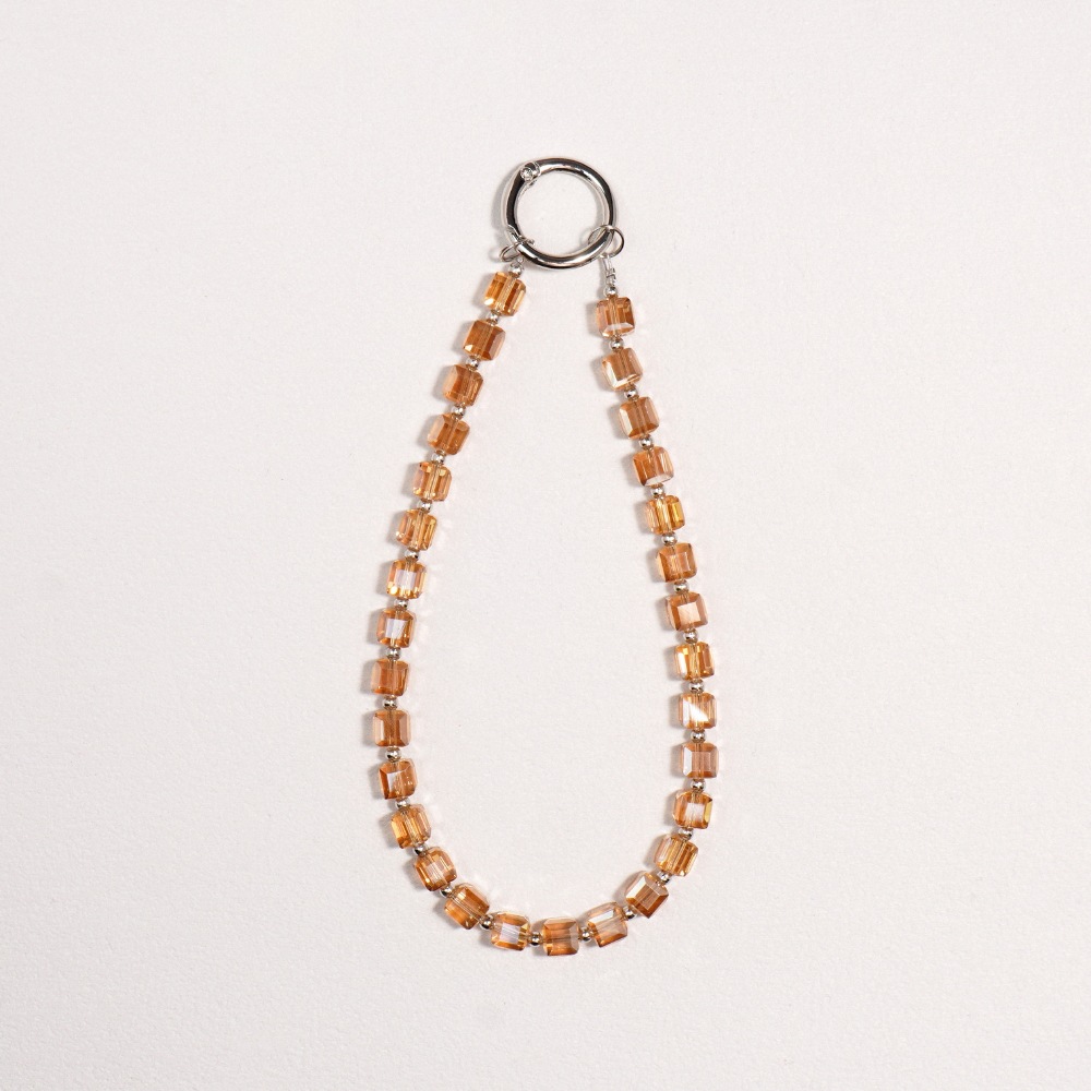 Cubic Crystal Phone Charm Lanyard