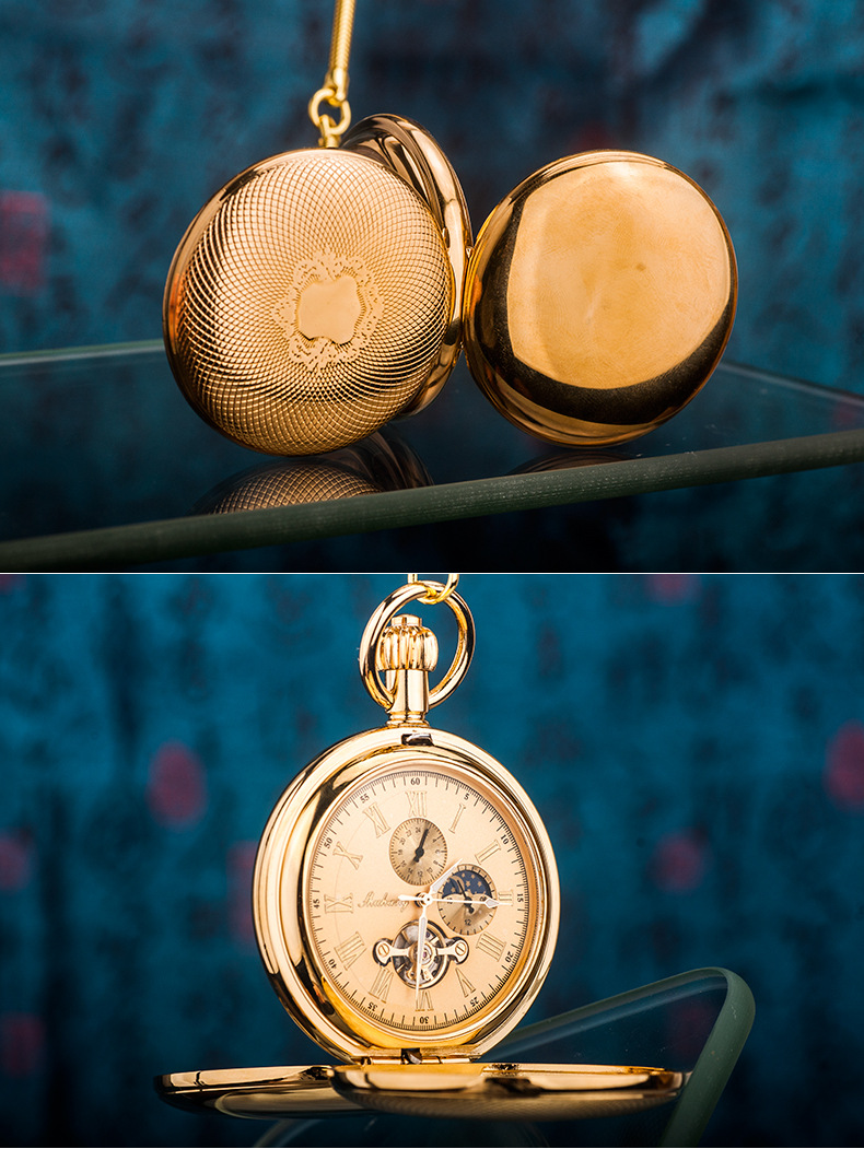 Pure Copper Mechanical Pocket Watch