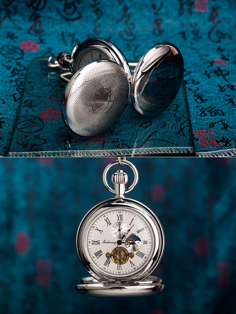 Pure Copper Mechanical Pocket Watch