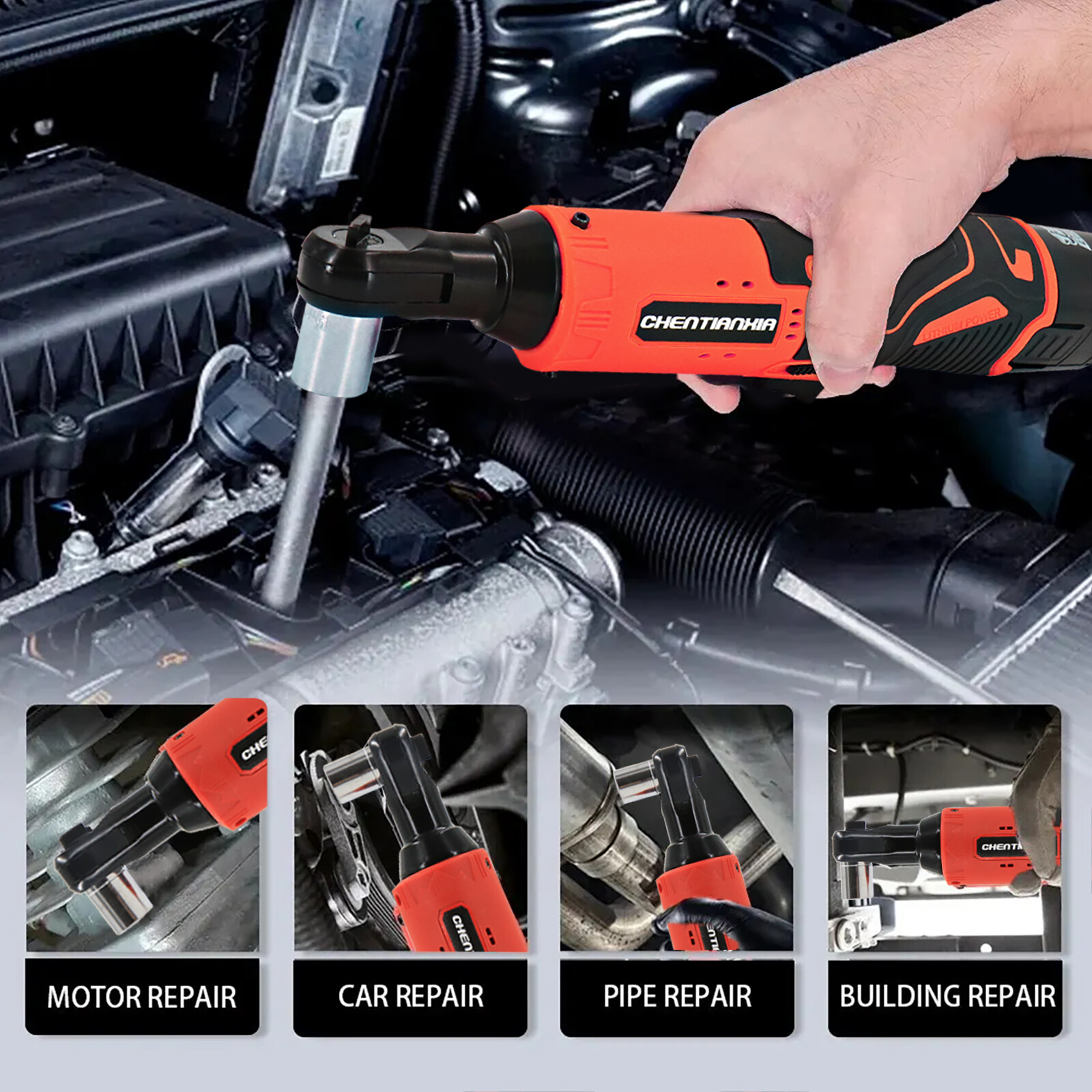 Cordless Electric Power Ratchet Wrench