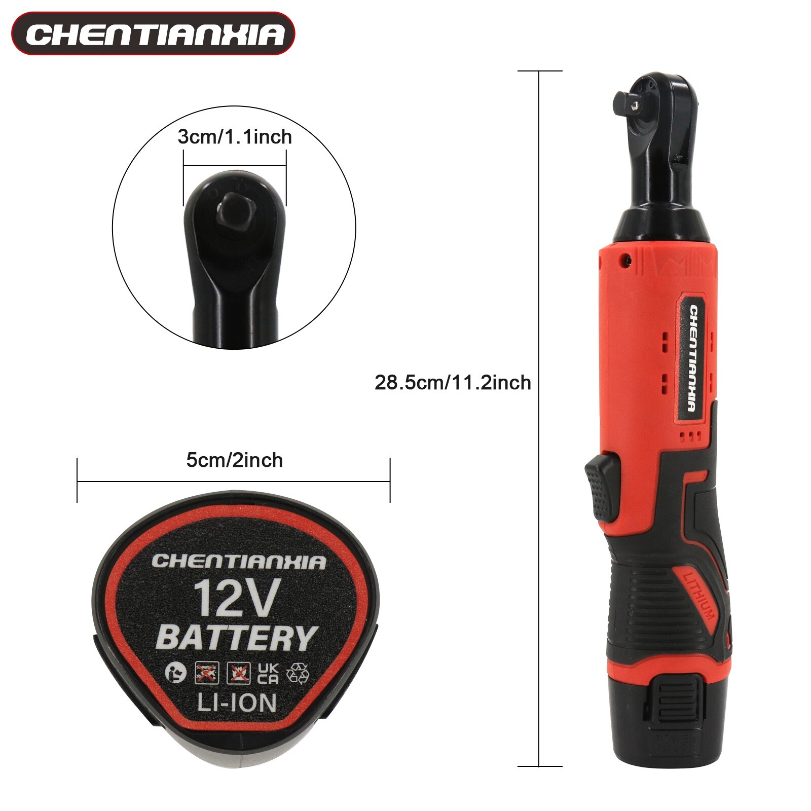 Cordless Electric Power Ratchet Wrench