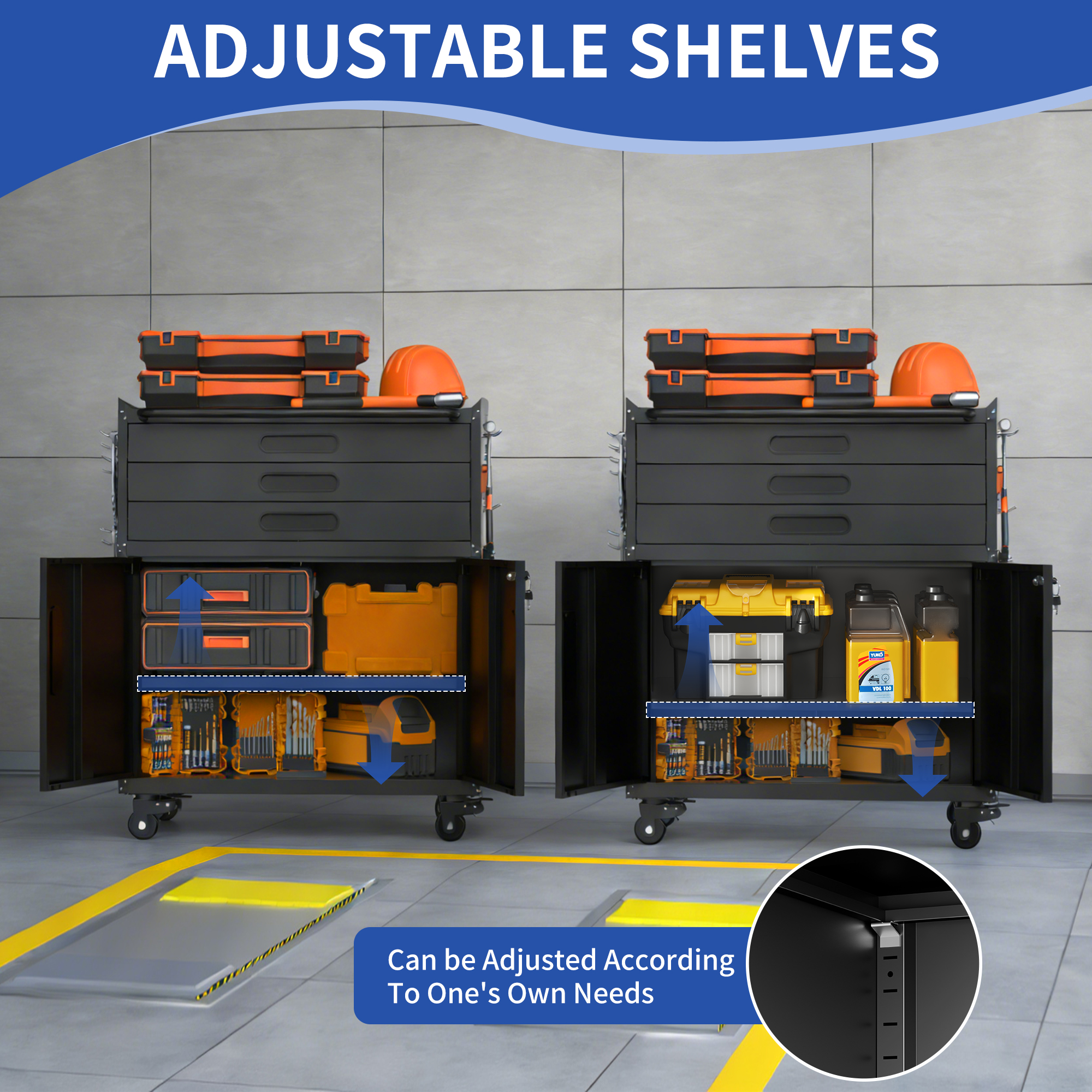 Rolling Metal Tool Cabinet